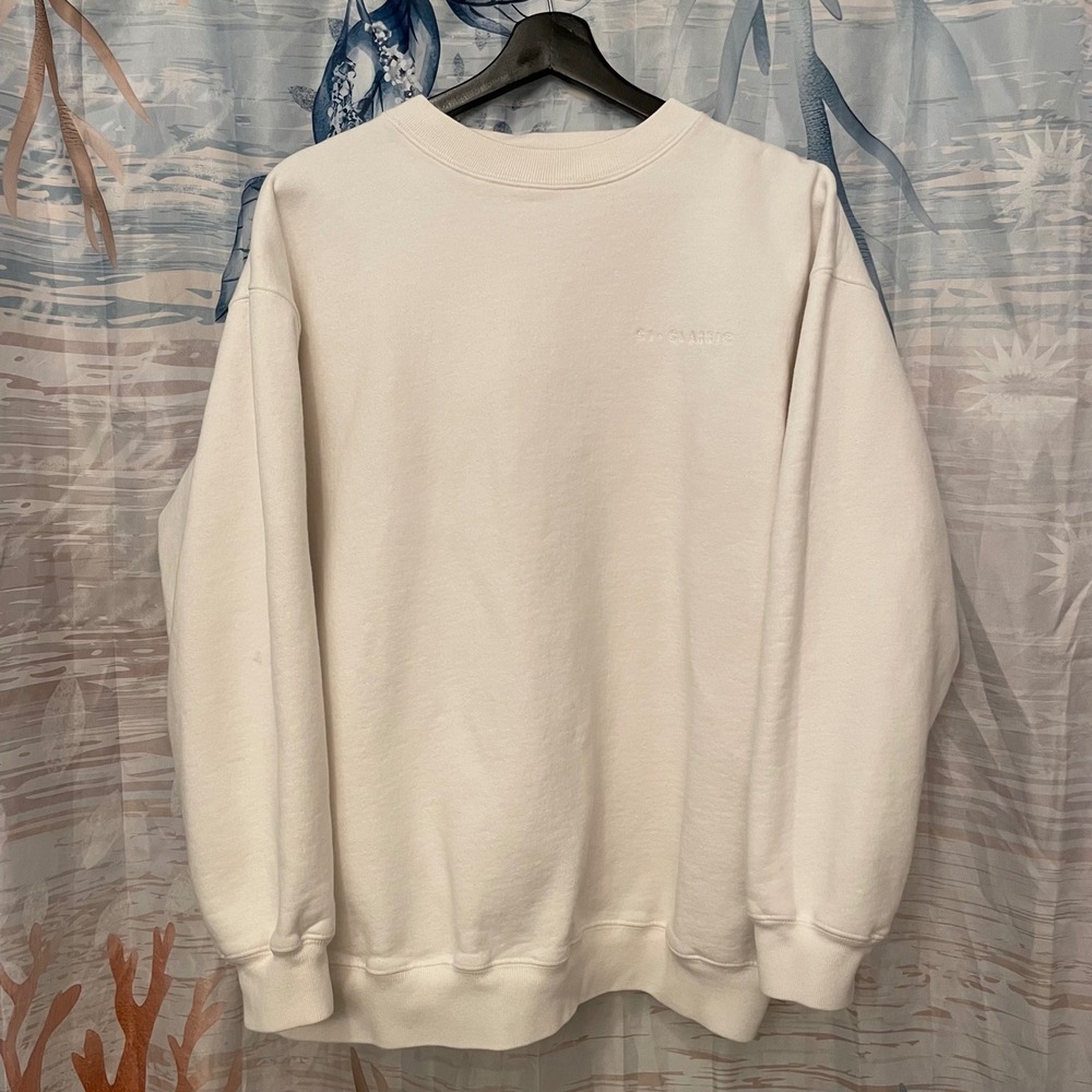 Vintage 90s Cape Isle Knitters CI-Classic Crewneck Sweatshirt White Mens Large